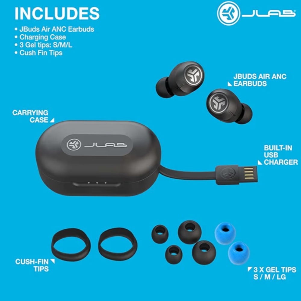 ✨JLab Audio - “JBuds Air” ANC True Wireless Earbuds✨NEW✨ - Picture 5 of 14